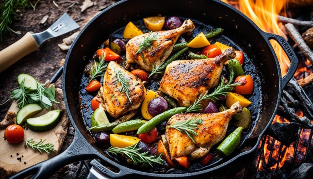 Campfire Cooking Chicken