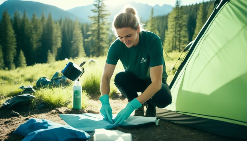 Cleaning a Dirty Tent