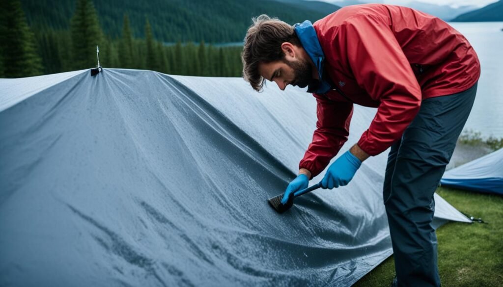 DIY tent waterproofing