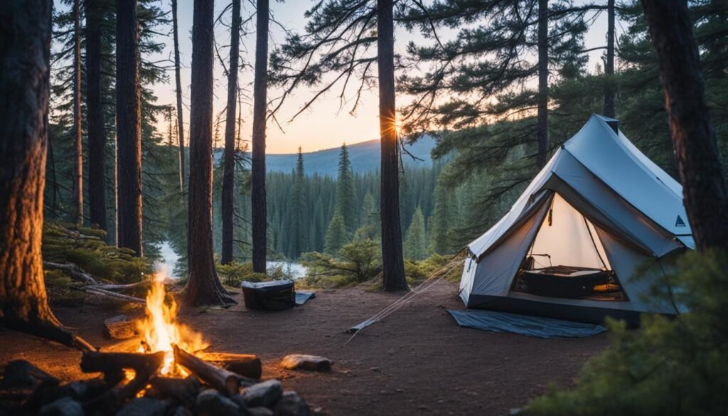 Leveraging Natural Elements for Frameless Wall Tent Setup