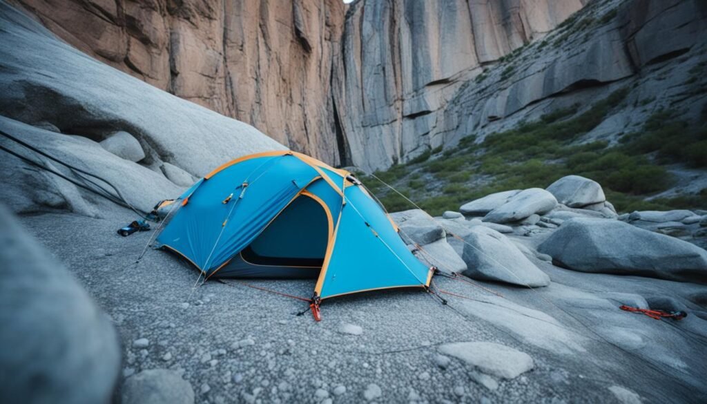 Non-Stake Tent Anchoring Techniques