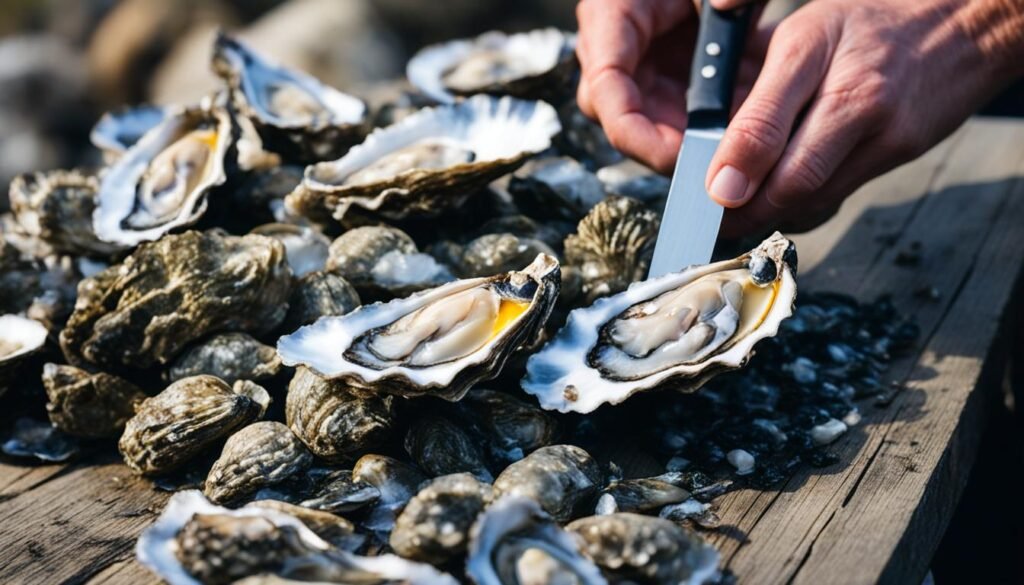 Oyster Shucking for Campfire Cooking