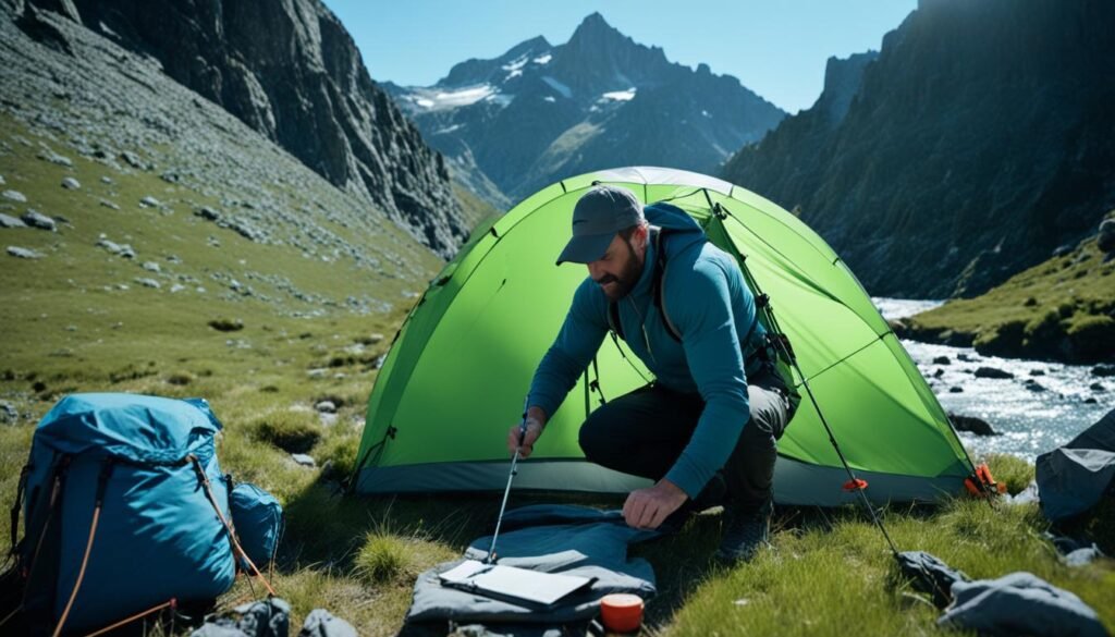 Setting up a Wall Tent Without a Frame