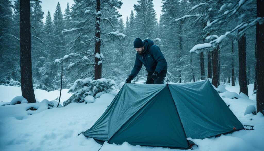 avoiding moisture buildup in winter tent