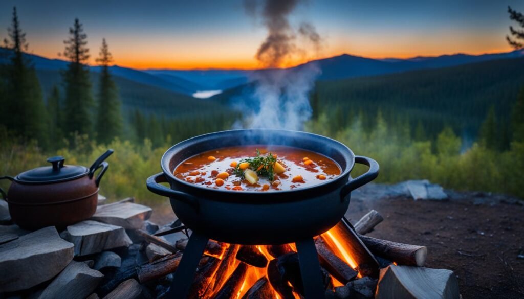 campfire cooking soup