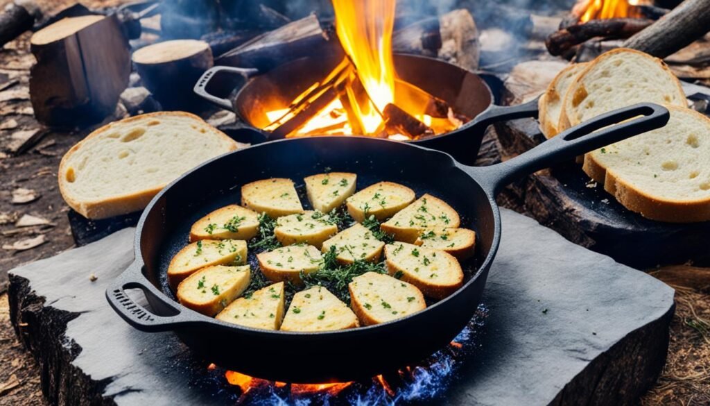 campfire garlic bread