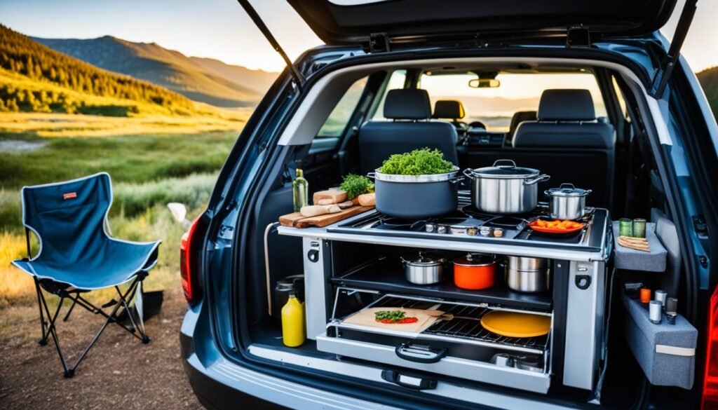 car camping kitchen