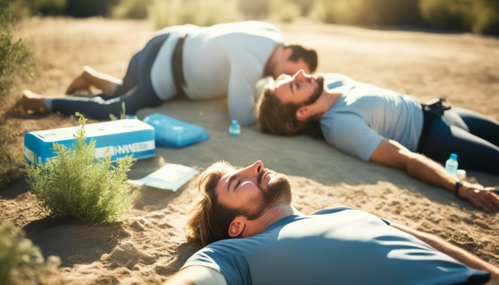 first aid for heat cramps and heat exhaustion