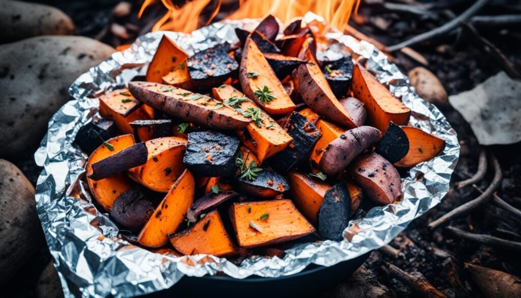 grilled sweet potato packets