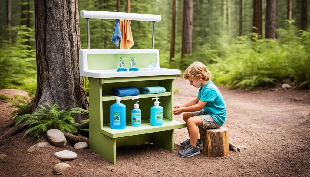 hand and foot washing station