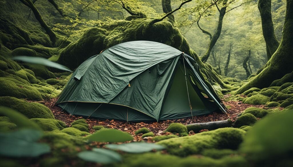 how to camouflage a tent