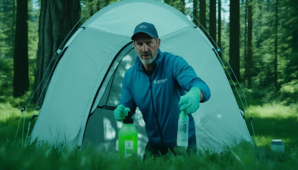 how to clean a tent with vinegar