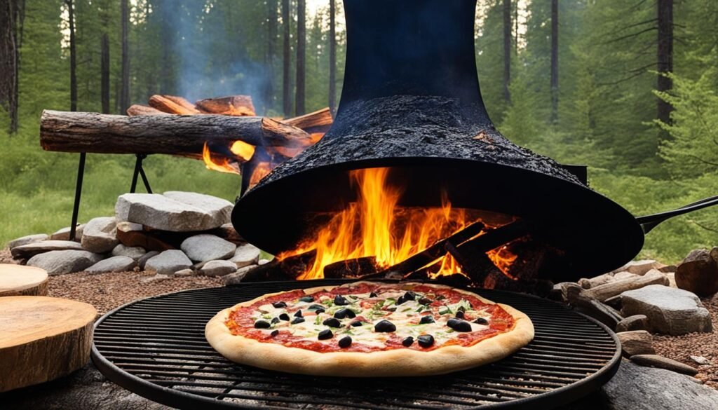 how to cook a pizza over a campfire