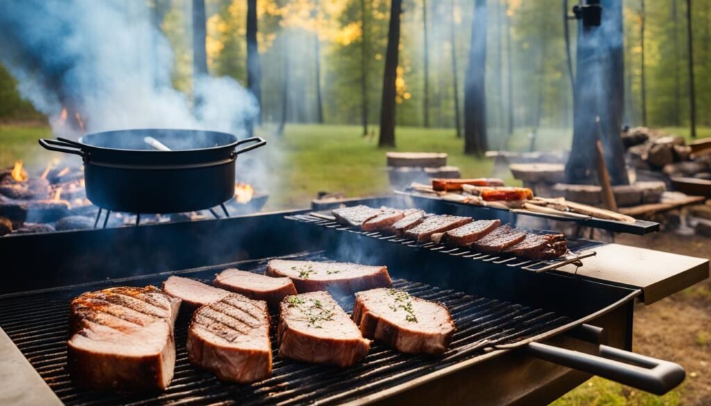 how to cook a pork loin over a campfire