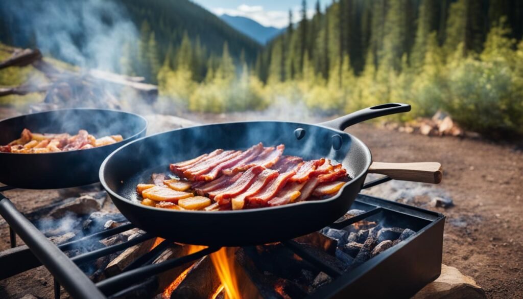 how to cook bacon on a campfire