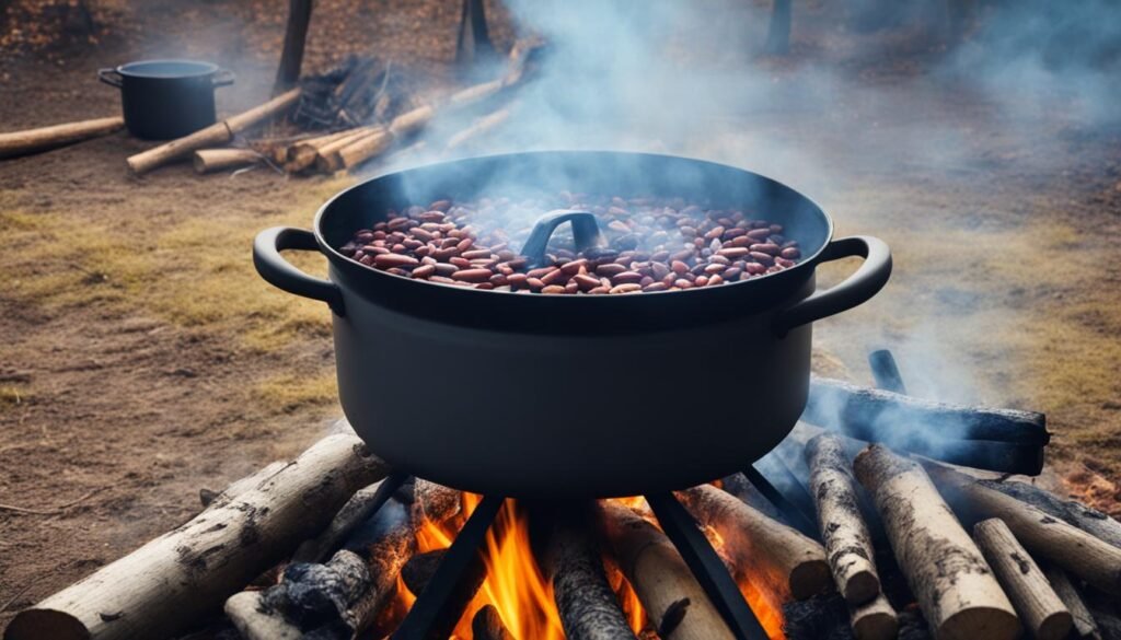 how to cook beans on a campfire