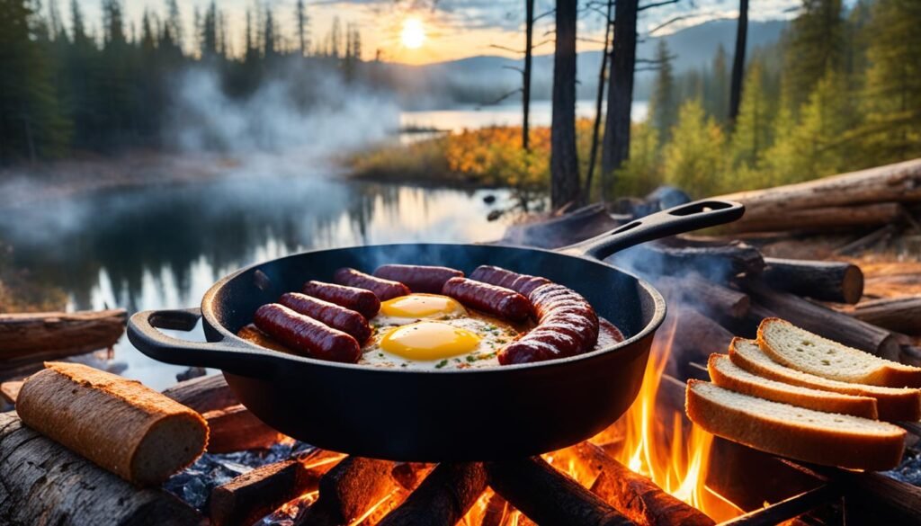 how to cook breakfast over a campfire