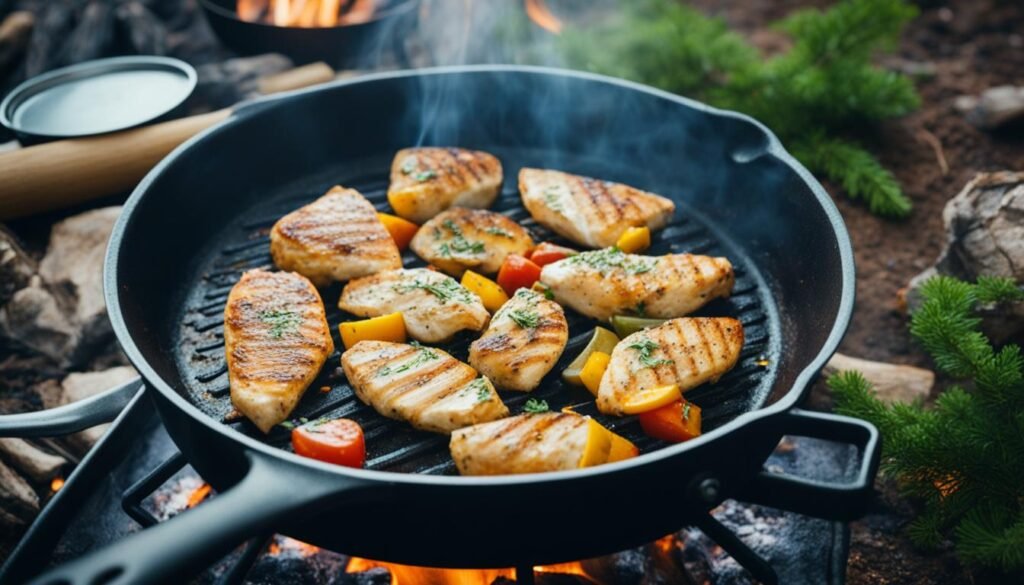 how to cook chicken breast on a campfire