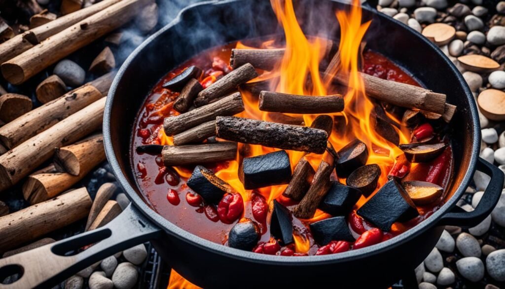 how to cook chili over a campfire