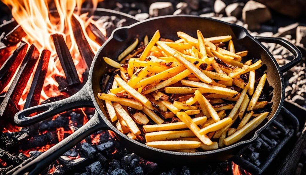 how to cook french fries on a campfire