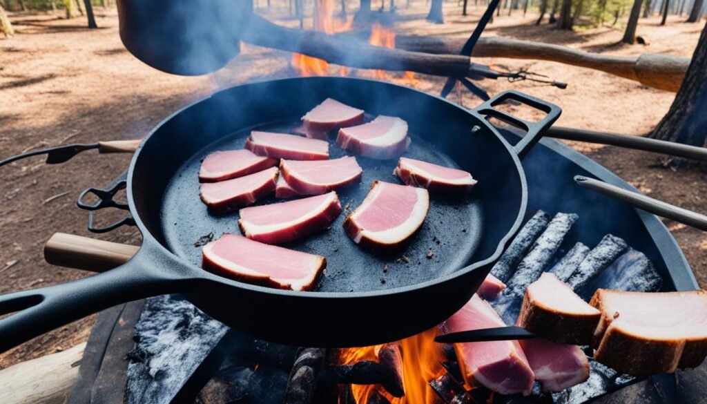 how to cook ham on campfire