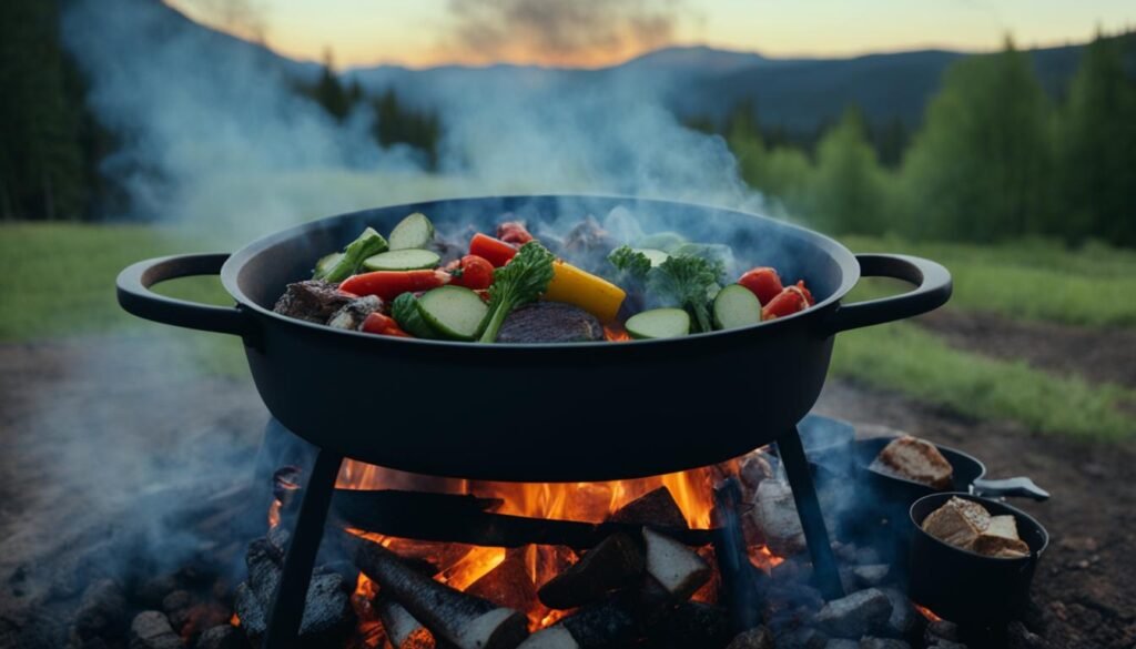 how to cook in dutch oven over campfire