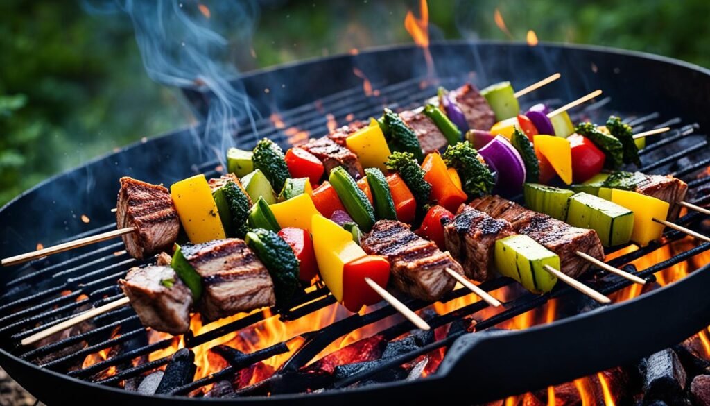 how to cook kabobs over a campfire