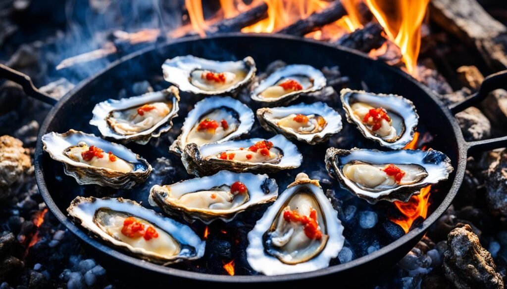 how to cook oysters on a campfire