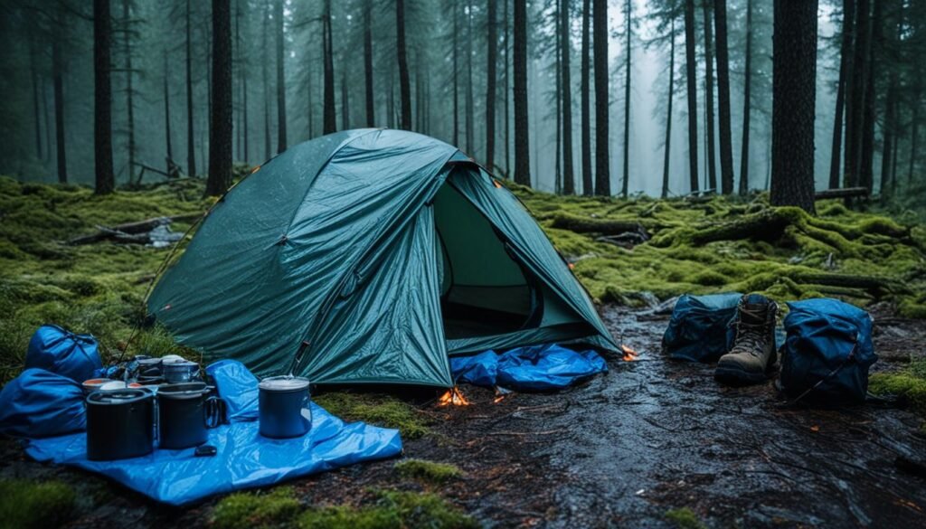 how to keep tent dry in rain