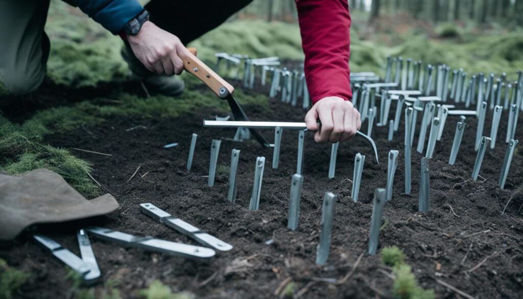 how to peg a tent