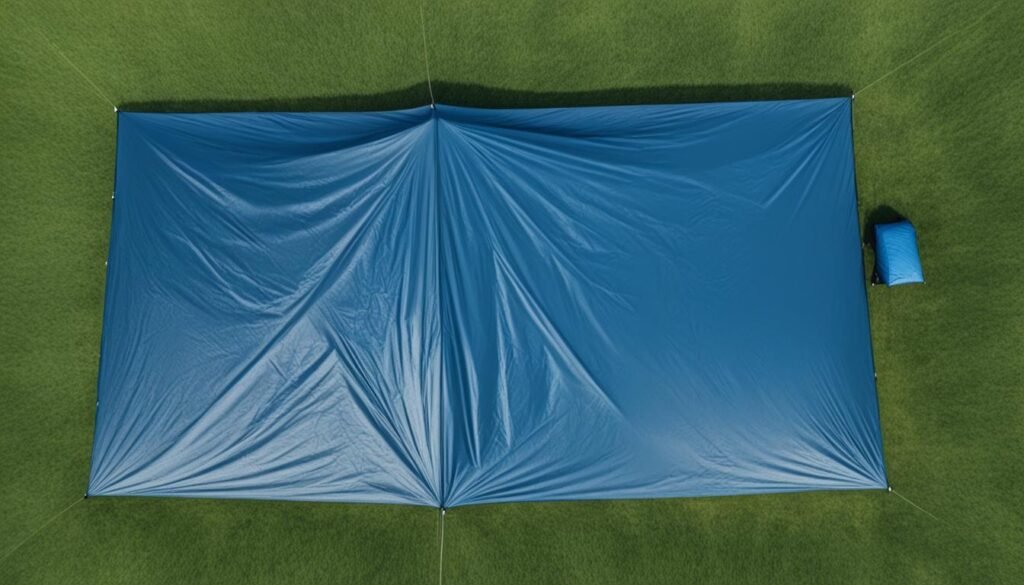 how to put a tarp under a tent