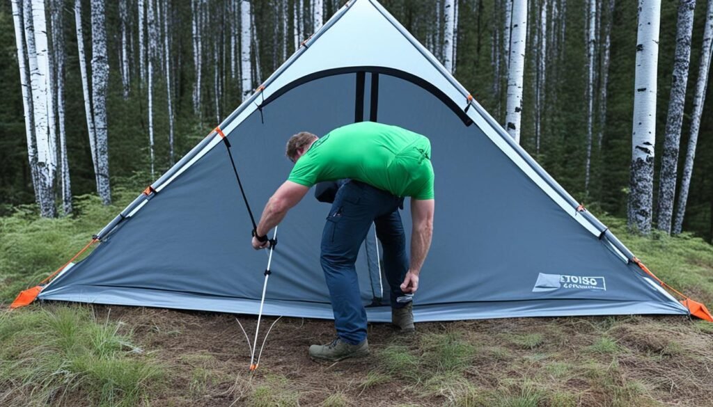 how to put up a 12x12 tent