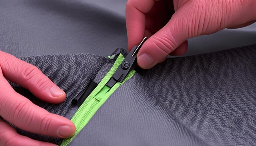 how to replace tent zipper with velcro