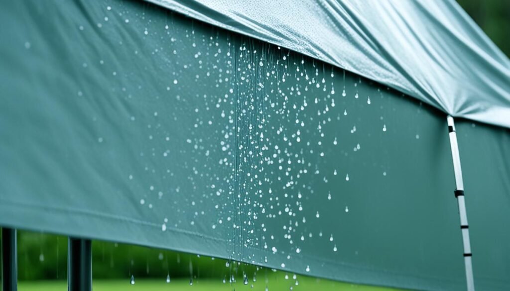 how to set up a tent for rain