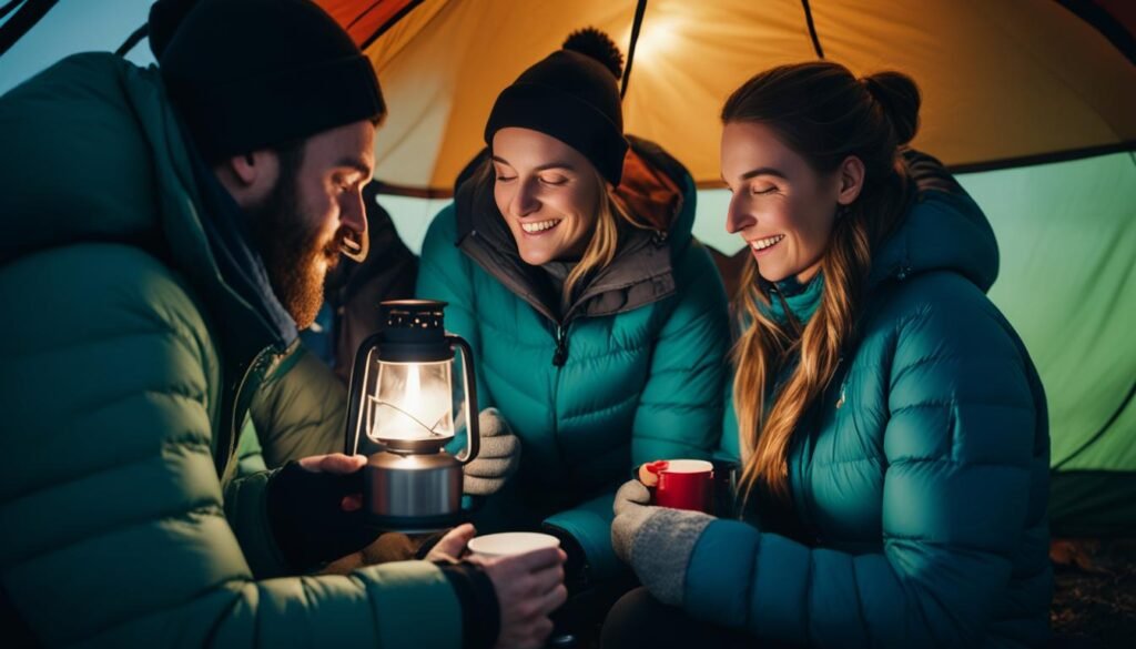 how to stay warm in a tent