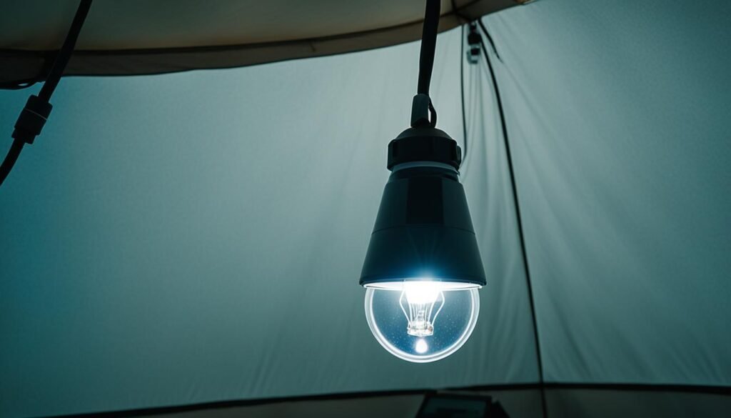 how to use electric hook up in a tent