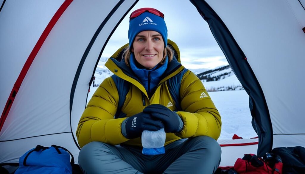 layering tips for keeping warm in a tent