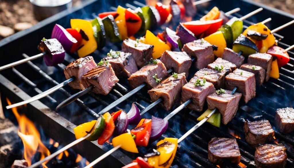 lomo saltado kabobs