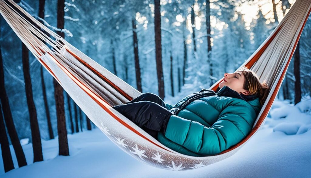 hammock camping in cold weather