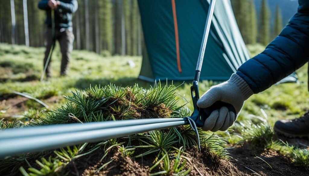 how to tie guy lines on a tent