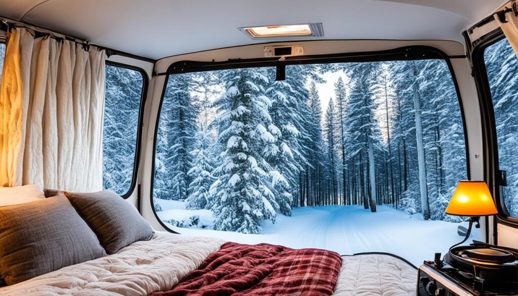 insulation strategies for winter van camping