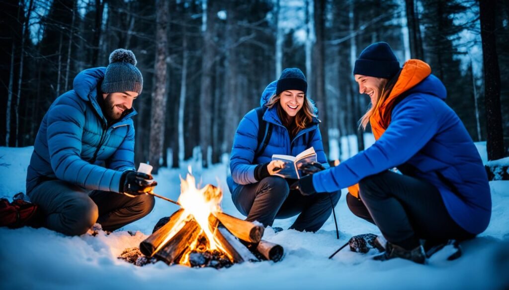 things to do while camping in winter