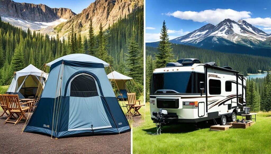 what is the difference between camping and glamping