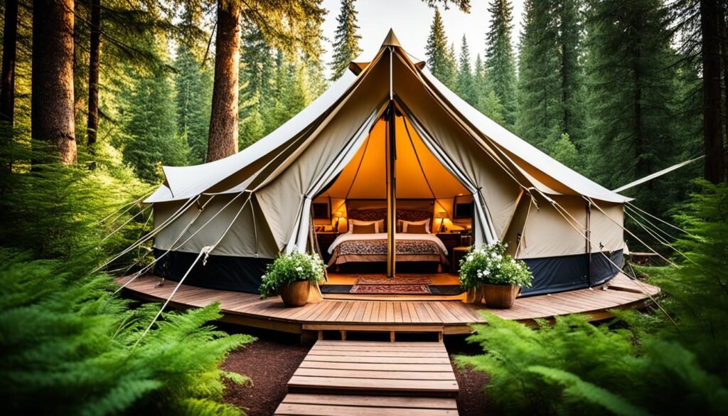 what is the origin of glamping